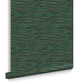 120661 - Empress Grasscloth Wallpaper - Teal - Graham & Brown