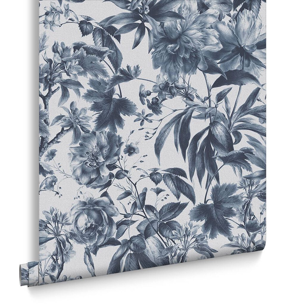 120668 - Arcane Garden Wallpaper - Ink Blue - Graham & Brown