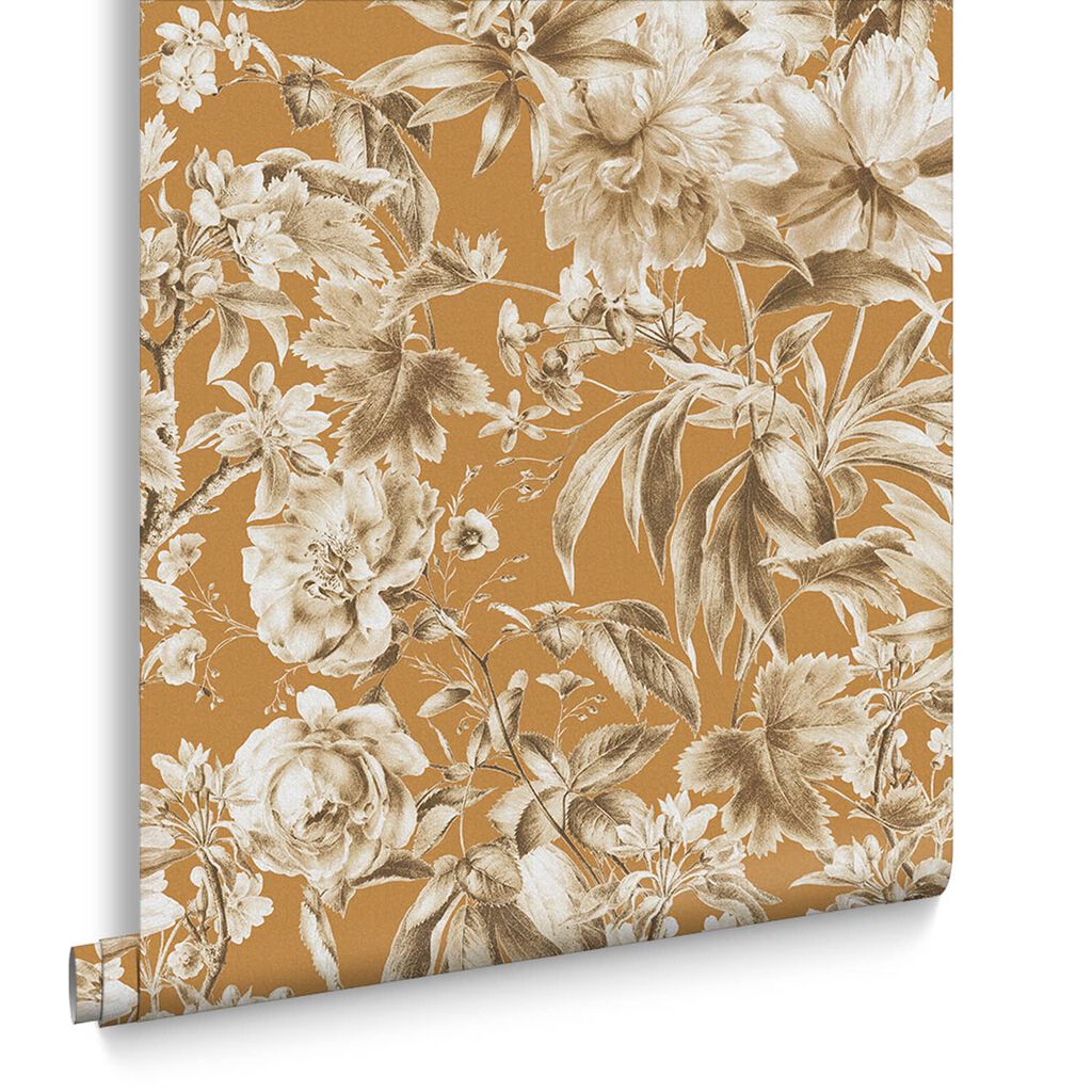 120709 - Arcane Garden Wallpaper - Ochre - Graham & Brown