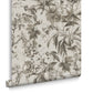 120710 - Arcane Garden Wallpaper - Silver - Graham & Brown