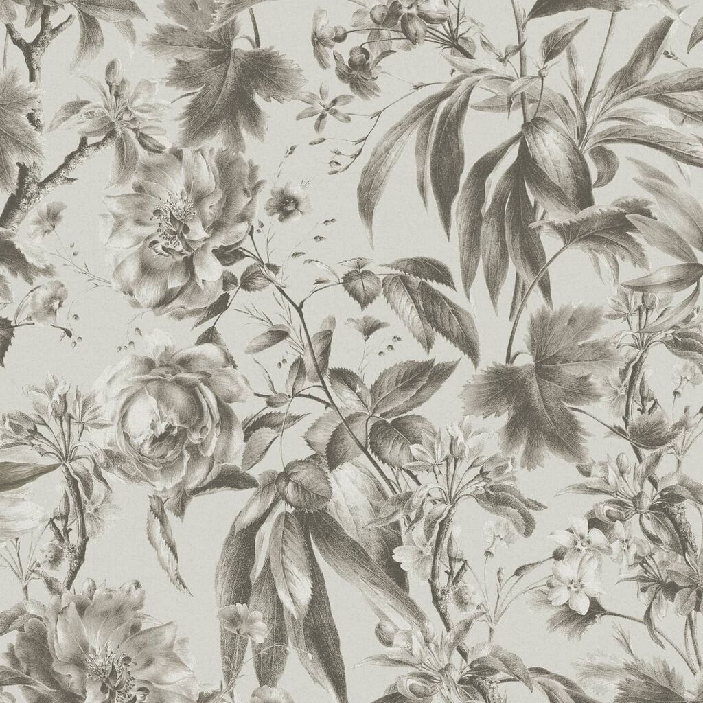 120710 - Arcane Garden Wallpaper - Silver - Graham & Brown