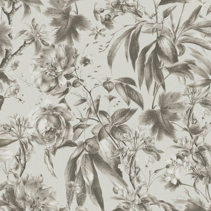 120710 - Arcane Garden Wallpaper - Silver - Graham & Brown