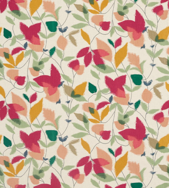 Akira Fabric - Berry / Ochre