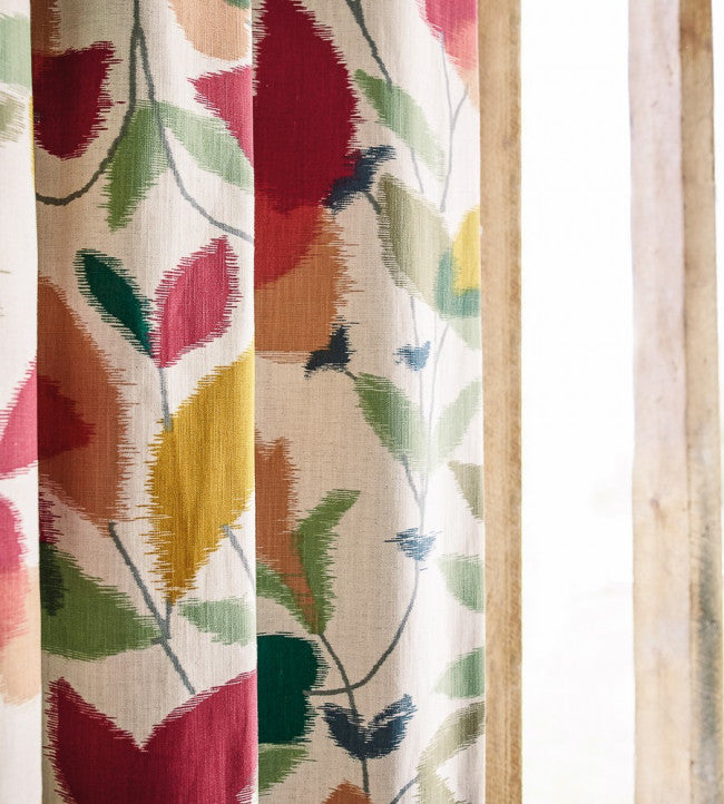 Akira Room Fabric - Berry / Ochre