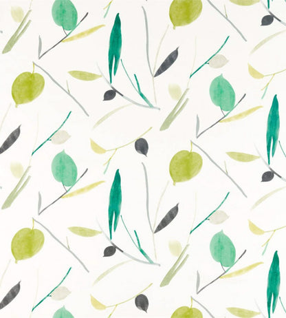 Oxalis Fabric - Kiwi / Juniper
