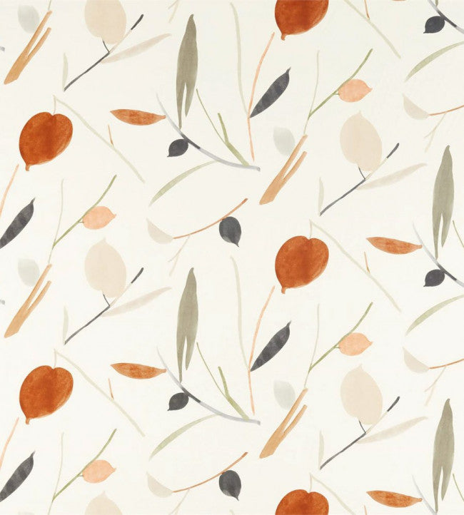 Oxalis Fabric - Spice / Raffia