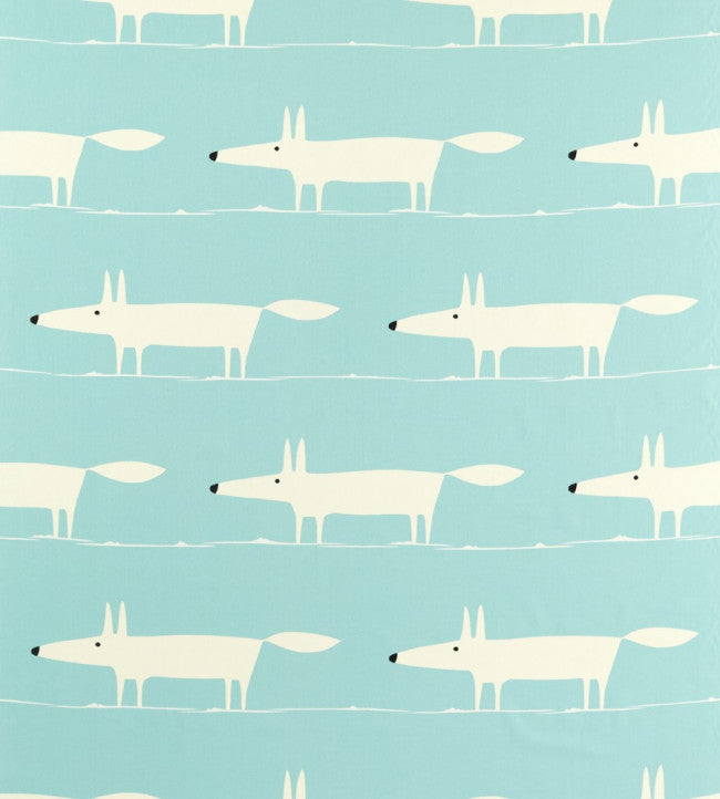 Mr Fox Fabric - Sky