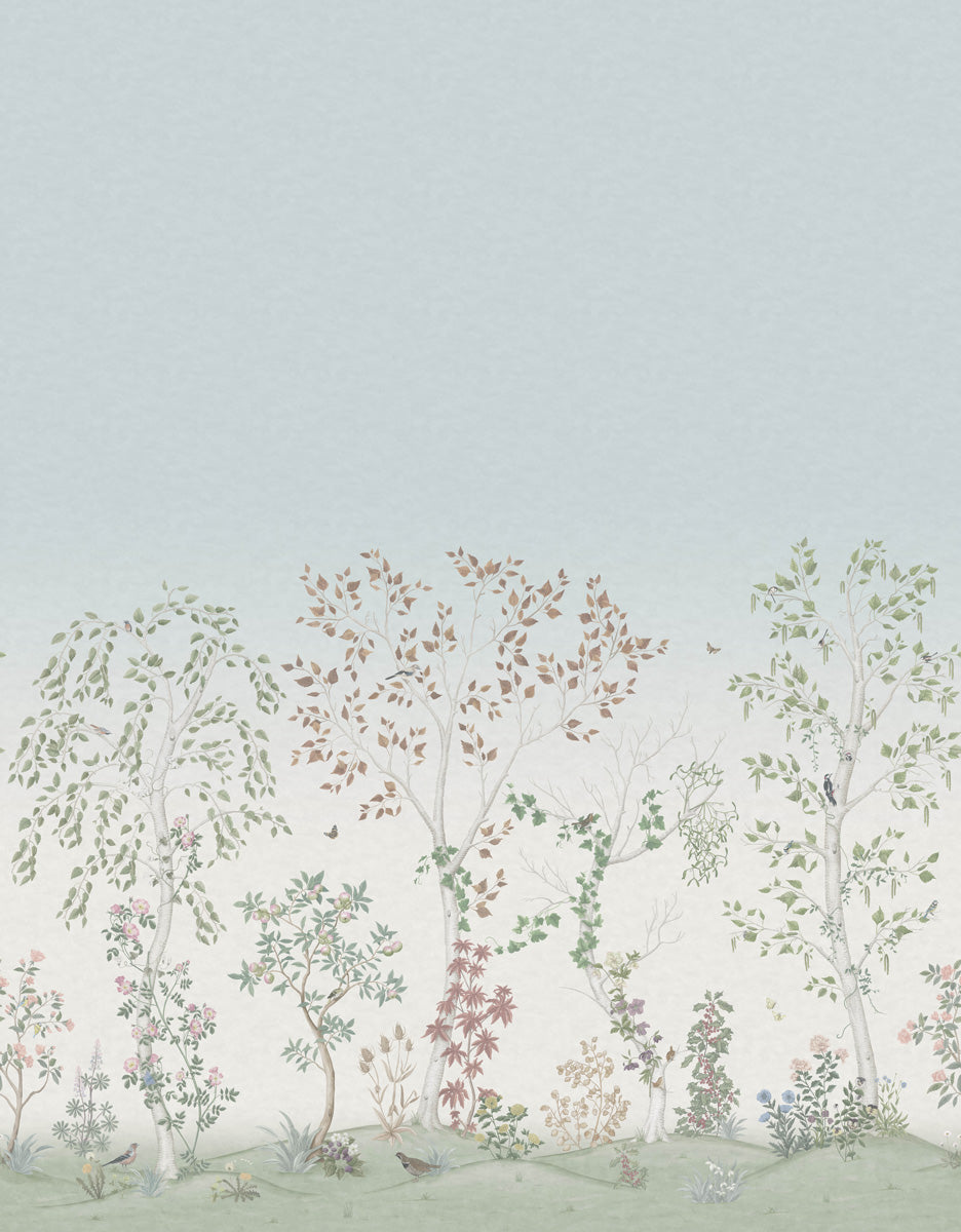 Seasonal Woods Wallpaper - Clear Skies - 120/6018