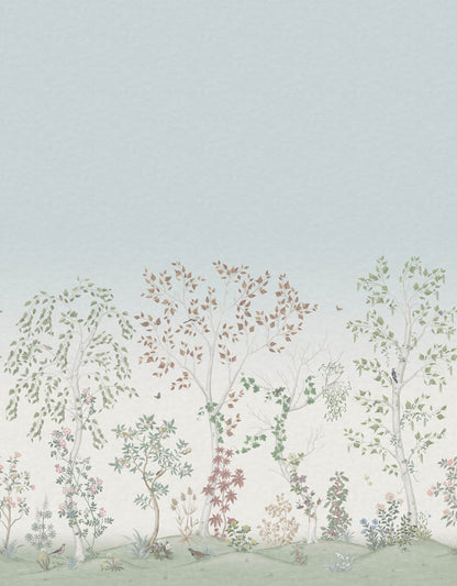 Seasonal Woods Wallpaper - Clear Skies - 120/6018
