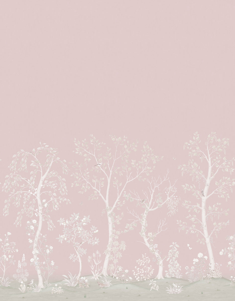 Seasonal Woods Wallpaper - Rose Quartz Pearl - 120/6022