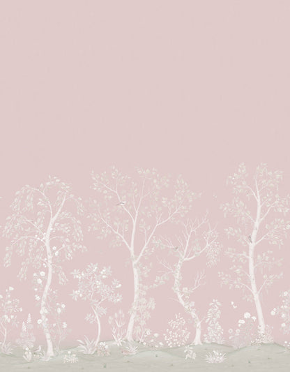 Seasonal Woods Wallpaper - Rose Quartz Pearl - 120/6022