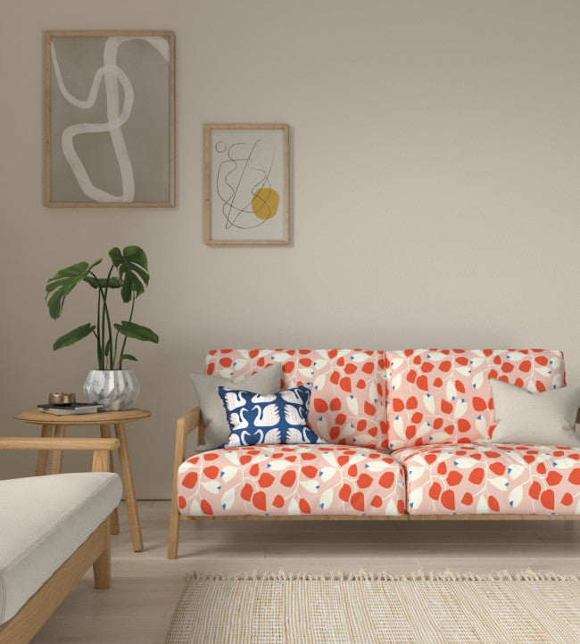 Rosehip Room Fabric - Milkshake / Poppy