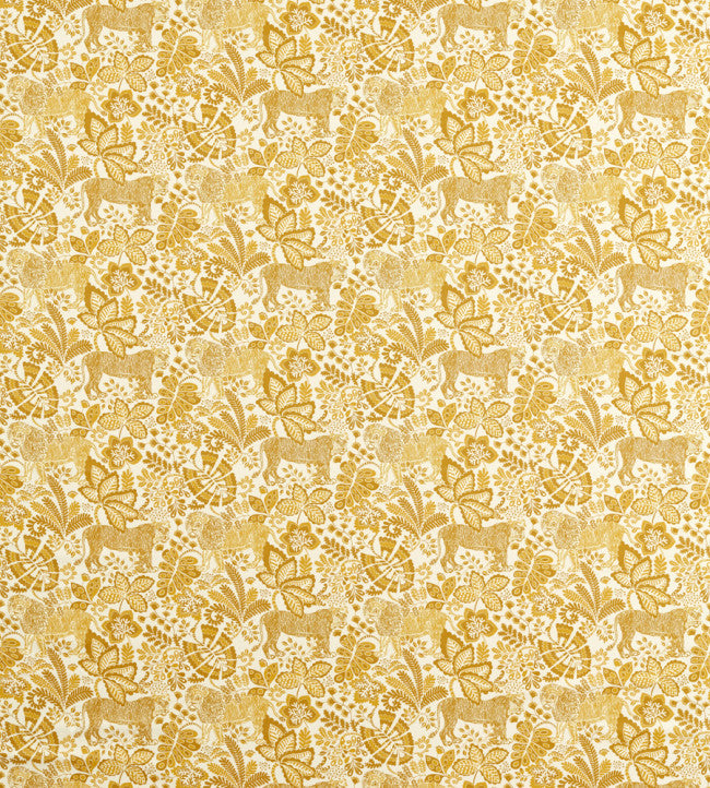Rumble In The Jungle Fabric - Pebble / Chai