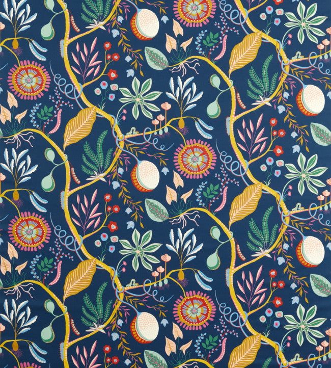Jackfruit And The Beanstalk Fabric - Midnight