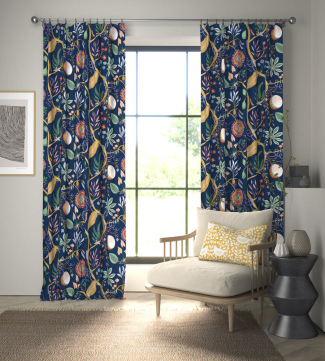 Jackfruit And The Beanstalk Room Fabric - Midnight
