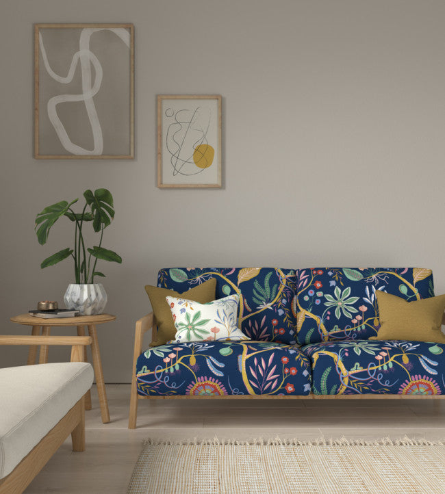 Jackfruit And The Beanstalk Room Fabric - Midnight