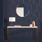 121418 - Lancet Wallpaper - Navy - Graham & Brown