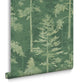 121425 - Norse Forest Wallpaper - Emerald - Graham & Brown