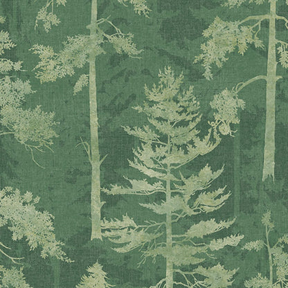 121425 - Norse Forest Wallpaper - Emerald - Graham & Brown