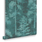 121428 - Norse Forest Wallpaper - Teal - Graham & Brown