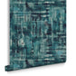 121436 - Reecho Wallpaper - Teal - Graham & Brown