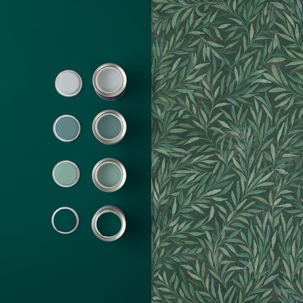 121439 - Salix Leaves Wallpaper - Green - Graham & Brown