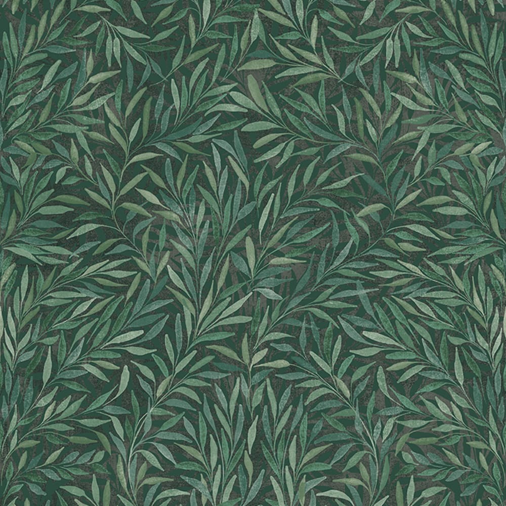 121439 - Salix Leaves Wallpaper - Green - Graham & Brown