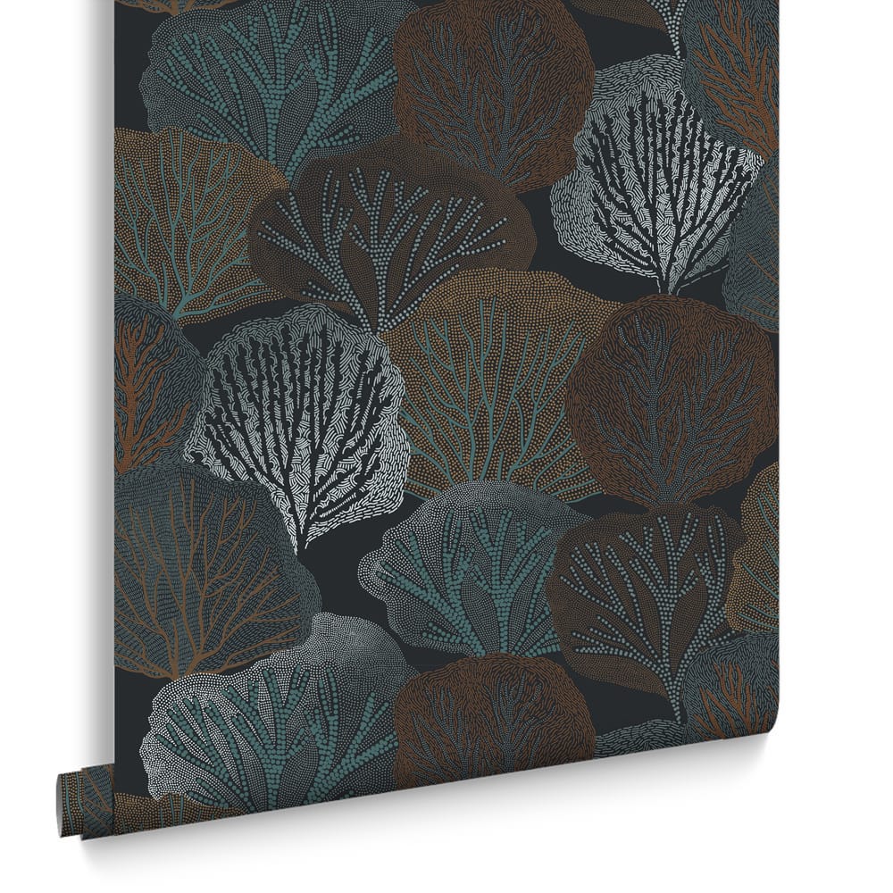 121446 - Twyla Wallpaper - Midnight - Graham & Brown
