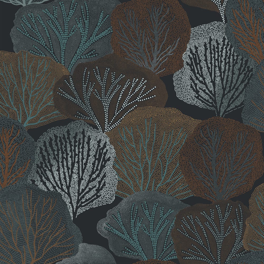 121446 - Twyla Wallpaper - Midnight - Graham & Brown