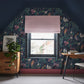 121450 - Clavering Birds Night Wallpaper - Blue - Graham & Brown
