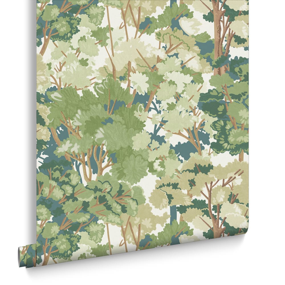 121452 - Folklore Tree Wallpaper - Sage - Graham & Brown