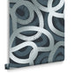 121460 - Ambire Wallpaper - Navy - Graham & Brown