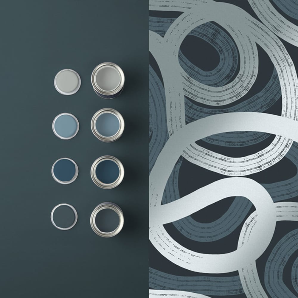 121460 - Ambire Wallpaper - Navy - Graham & Brown