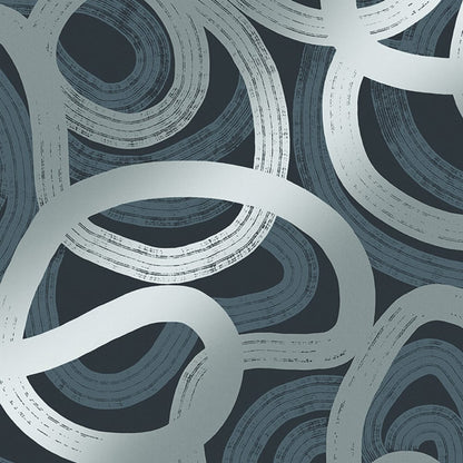 121460 - Ambire Wallpaper - Navy - Graham & Brown