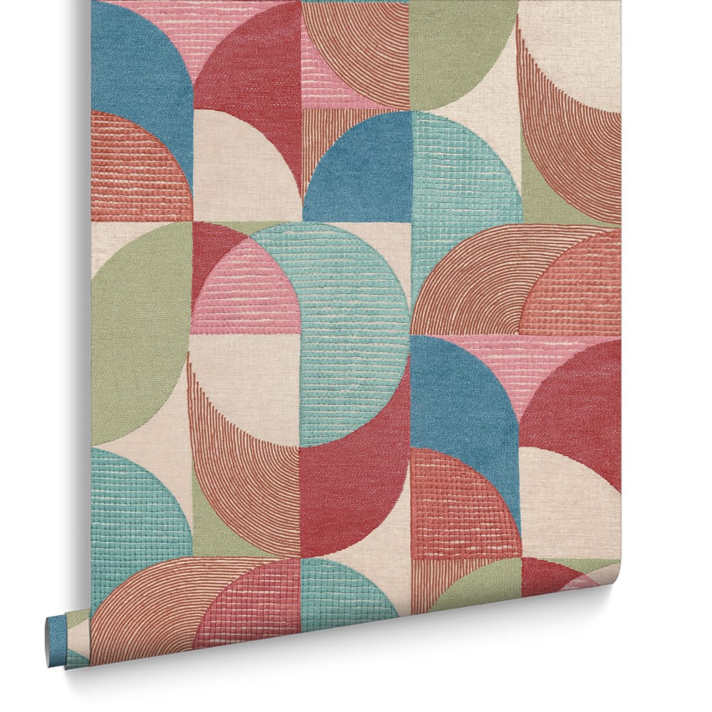 121461 - Stitch Craze Wallpaper - Carnival - Graham & Brown