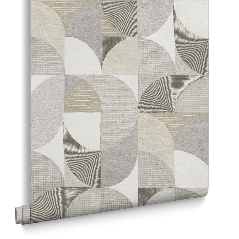 121462 - Stitch Craze Wallpaper - Taupe - Graham & Brown