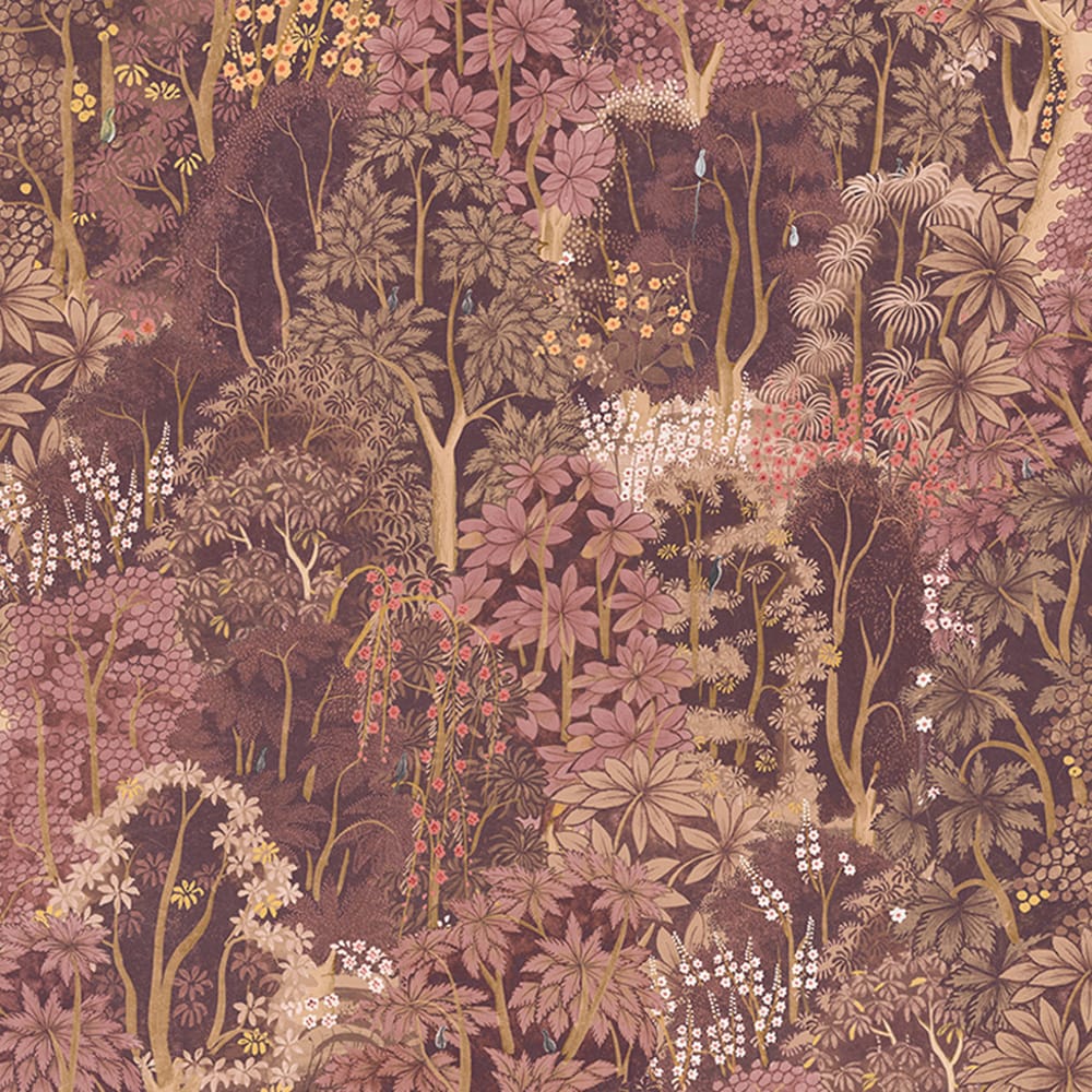 121469 - New Eden Wallpaper - Mulberry - Graham & Brown