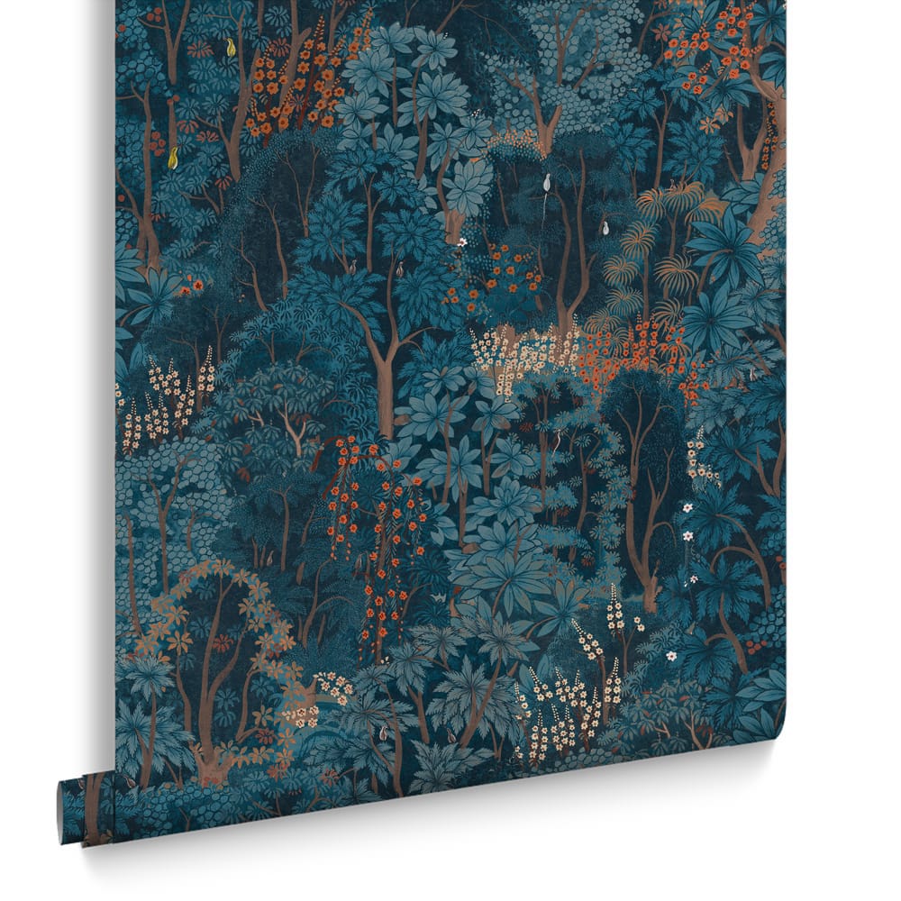121470 - New Eden Wallpaper - Navy - Graham & Brown