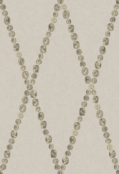 Cammei Wallpaper - Soft Gold on Stone - 123/4019