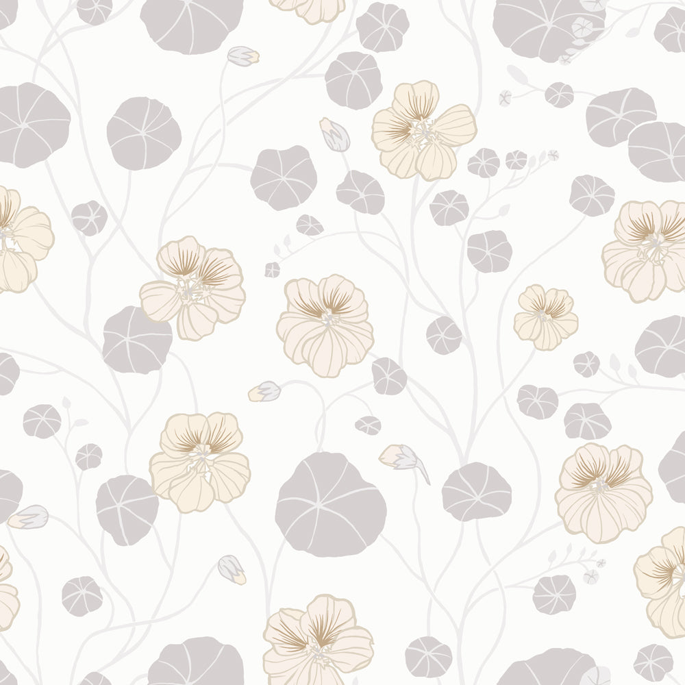 12301 - Krasseslinga Wallpaper - Gray / White - Midbec