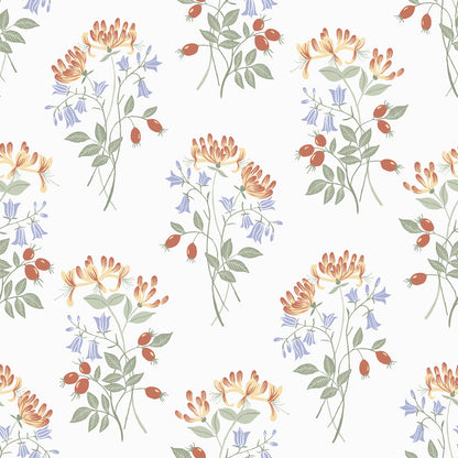 12306 - Kaprifol Wallpaper - White - Midbec