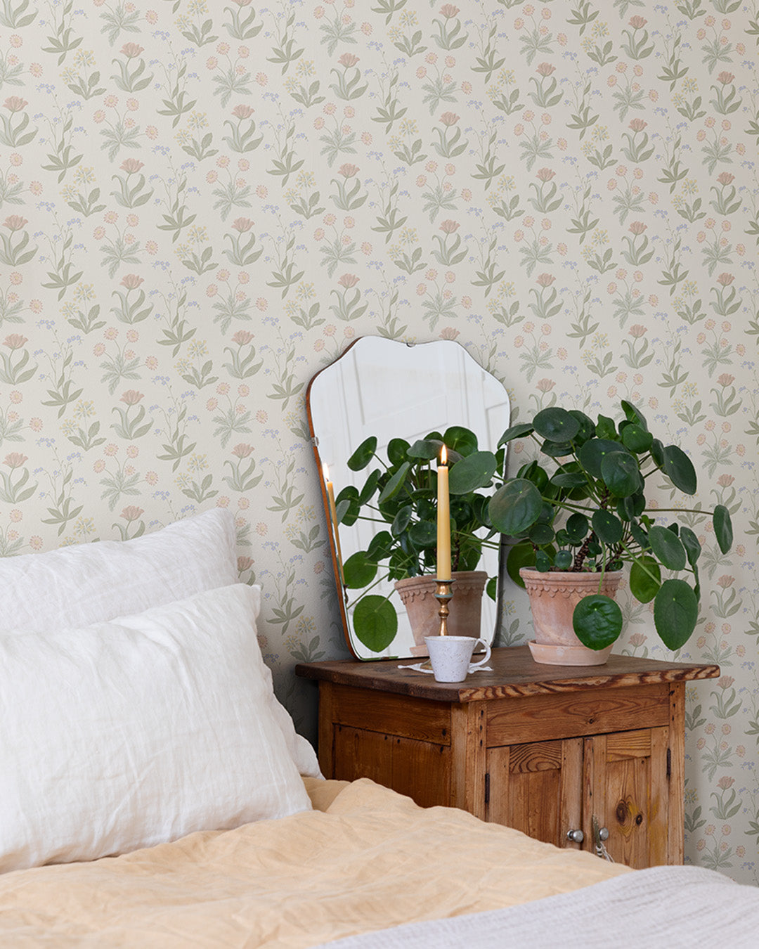 12311 - Fleur Wallpaper - Green / Blue - Midbec