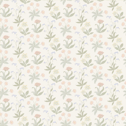 12311 - Fleur Wallpaper - Green / Blue - Midbec