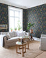 12314 - Tulpandans Wallpaper - Navy Blue - Midbec