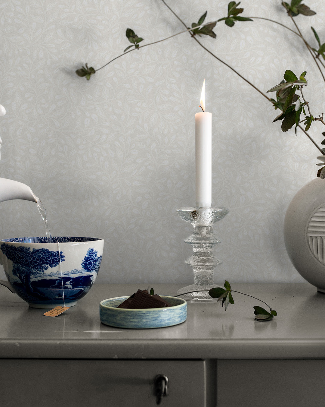 12321 - Adam Wallpaper - White - Midbec