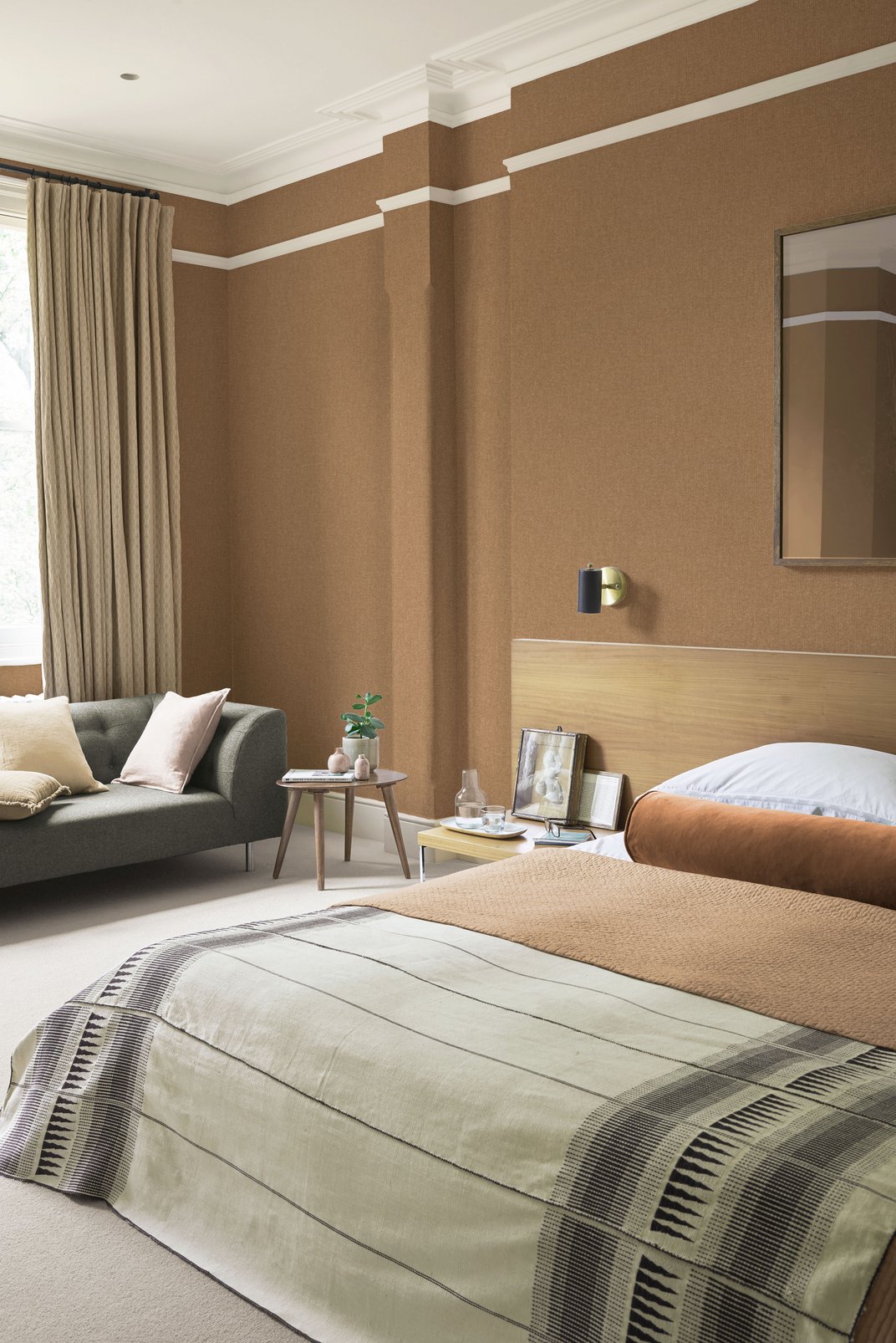 124080 - Country Home Wallpaper - Toast - Graham & Brown