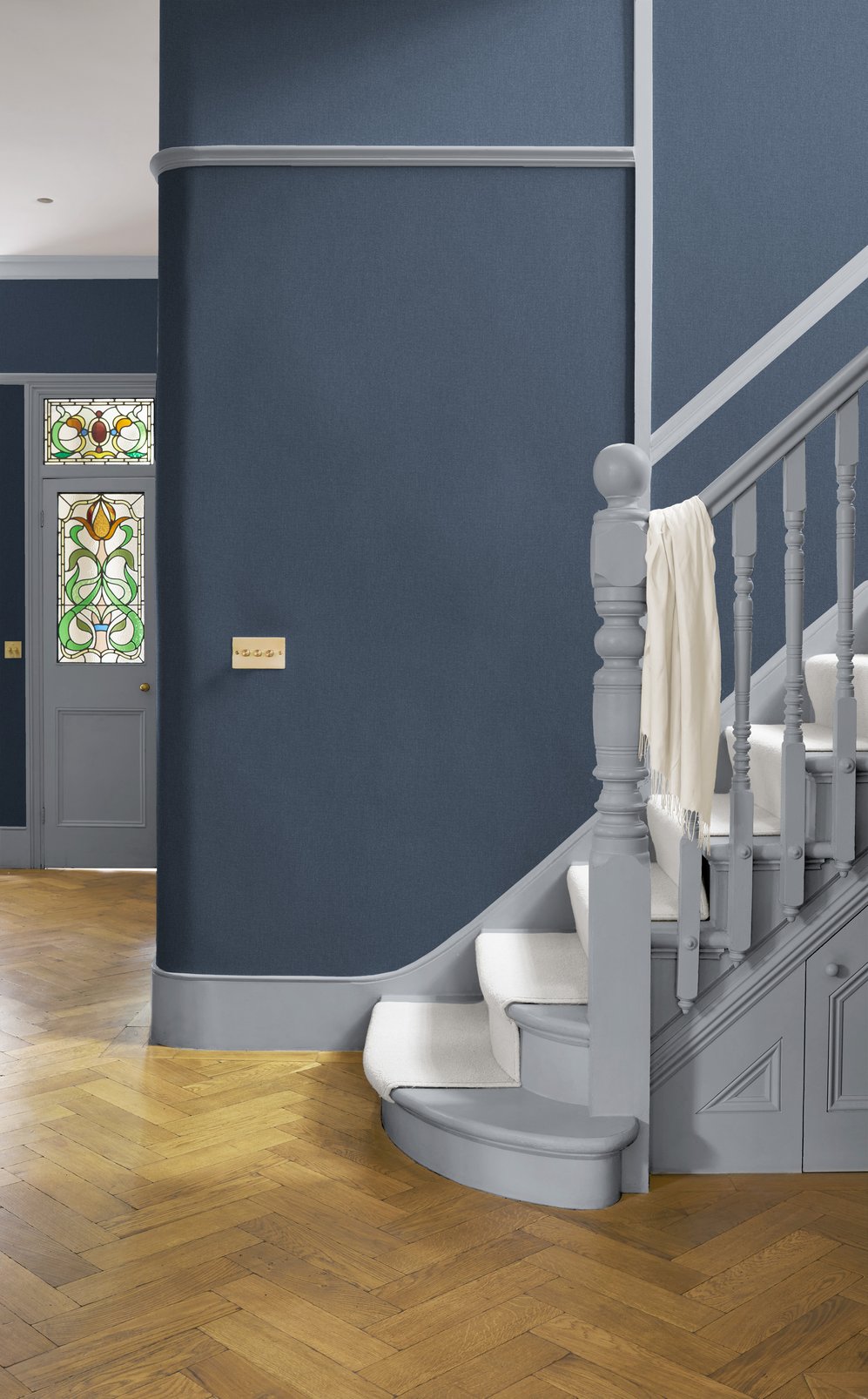 124087 - Country Home Wallpaper - Denim - Graham & Brown