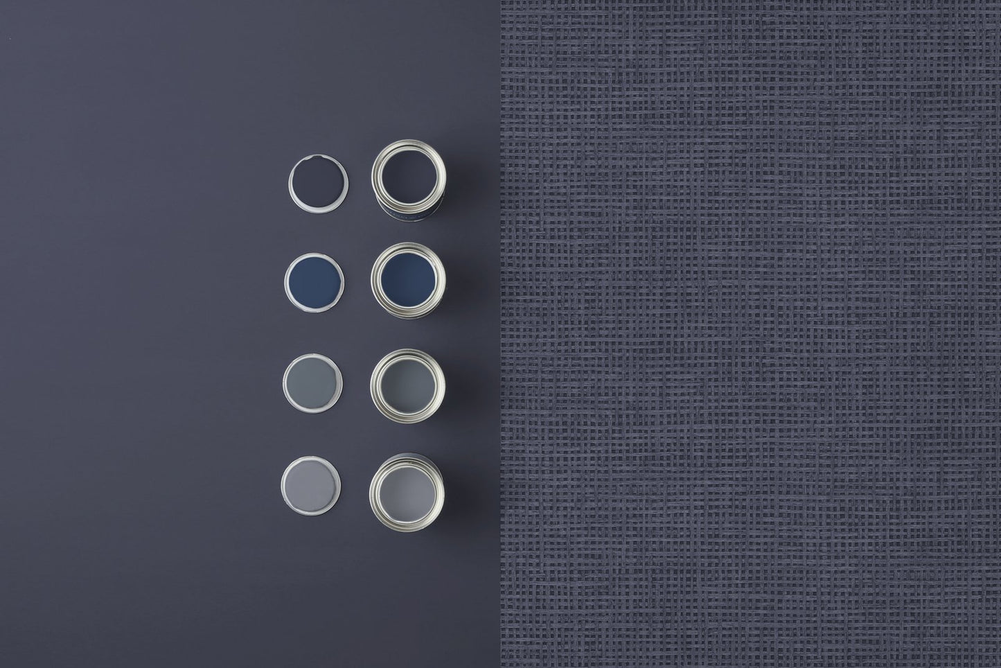 124092 - Rustic Weft Wallpaper - Denim - Graham & Brown