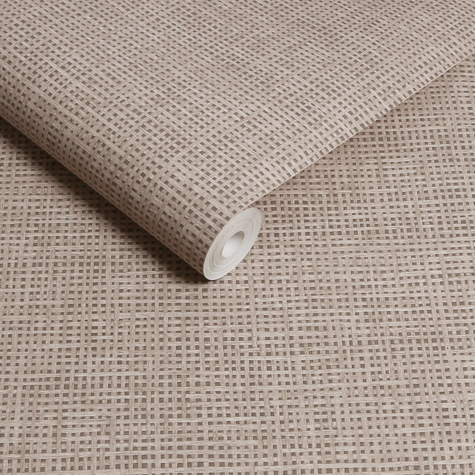 124100 - Rustic Weft Wallpaper - Stone - Graham & Brown