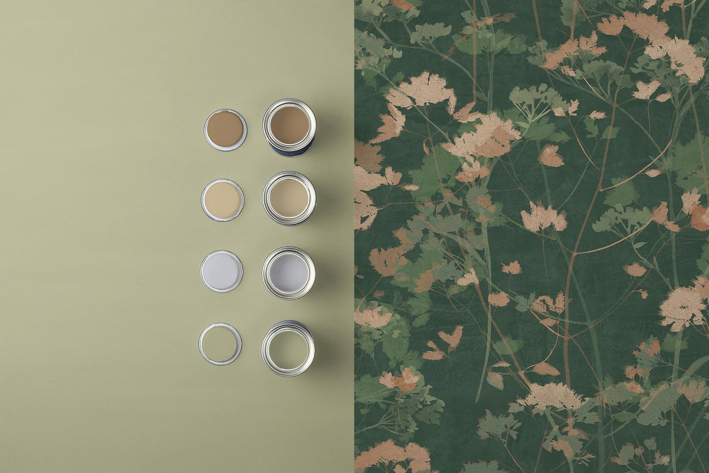 124102 - Flower Press Wallpaper - Palm - Graham & Brown